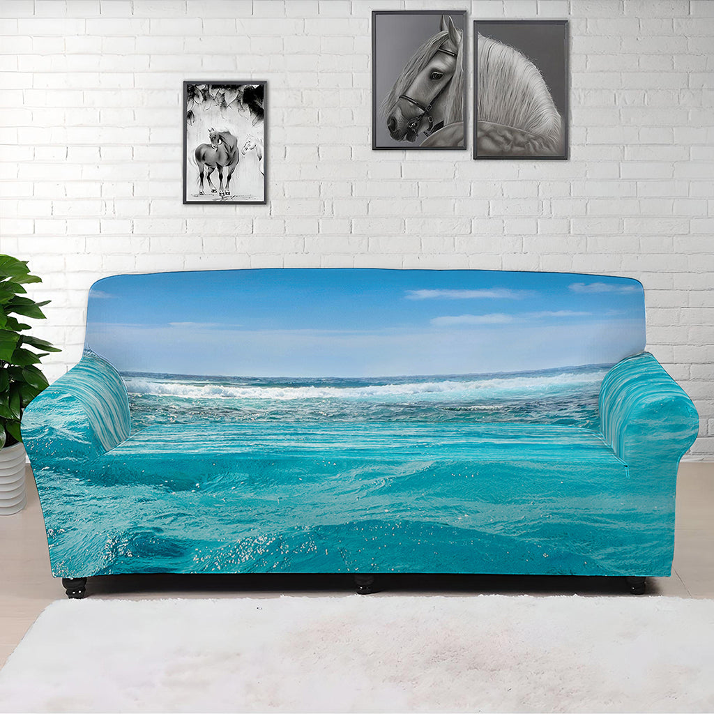 Caribbean Ocean Print Sofa Cover