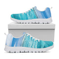 Caribbean Ocean Print White Running Shoes