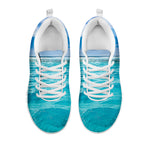 Caribbean Ocean Print White Sneakers