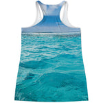 Caribbean Ocean Print Women's Racerback Tank Top