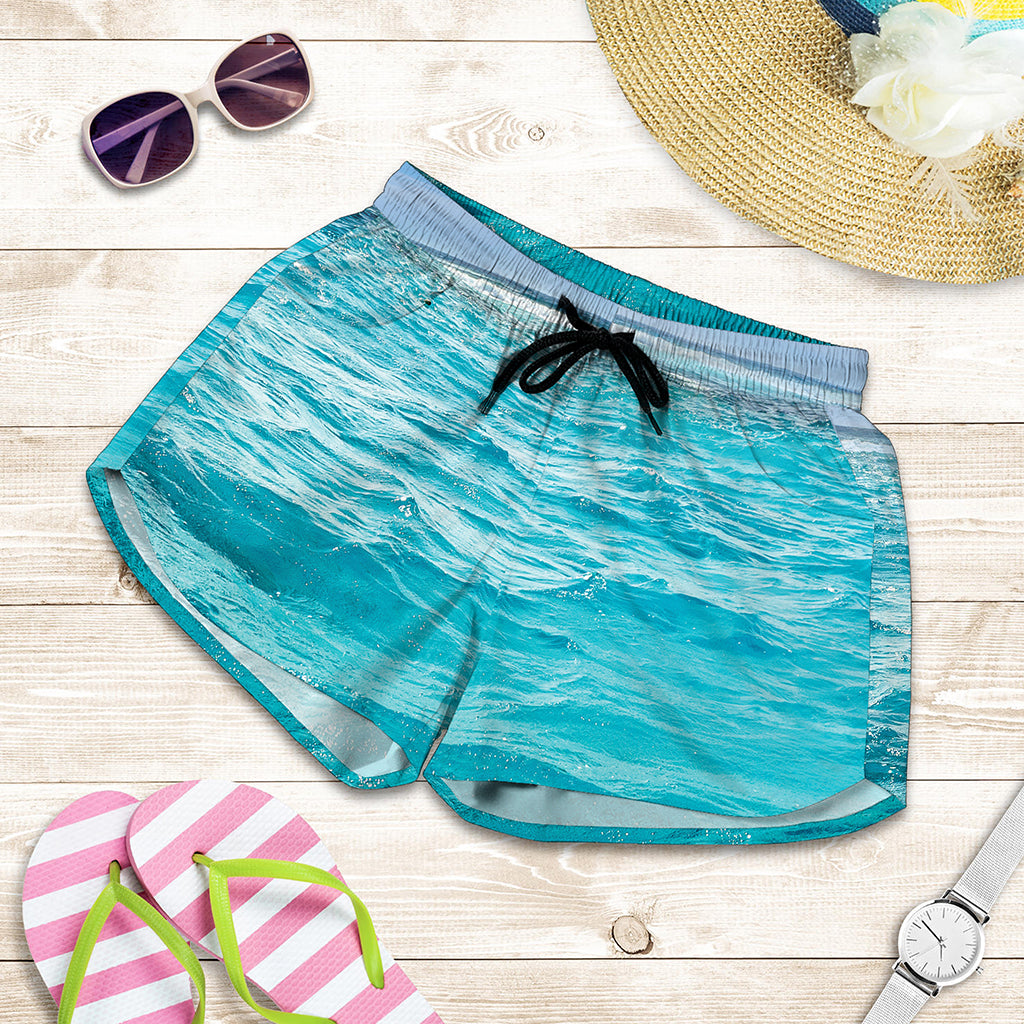 Caribbean Ocean Print Women's Shorts