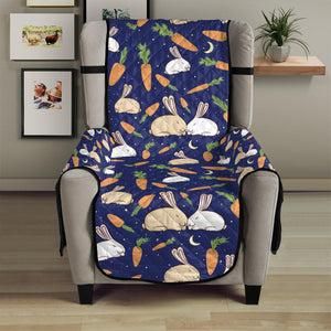 Carrot And Rabbit Pattern Print Armchair Protector