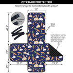 Carrot And Rabbit Pattern Print Armchair Protector