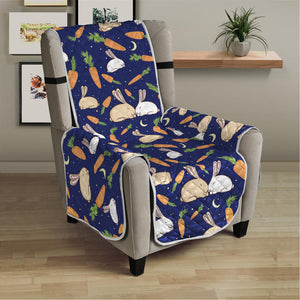 Carrot And Rabbit Pattern Print Armchair Protector