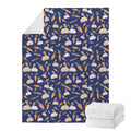 Carrot And Rabbit Pattern Print Blanket