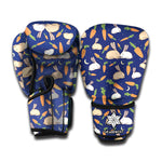 Carrot And Rabbit Pattern Print Boxing Gloves