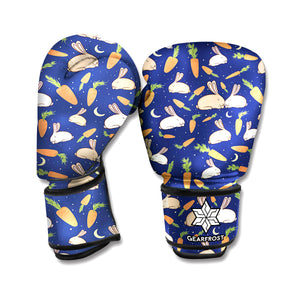 Carrot And Rabbit Pattern Print Boxing Gloves