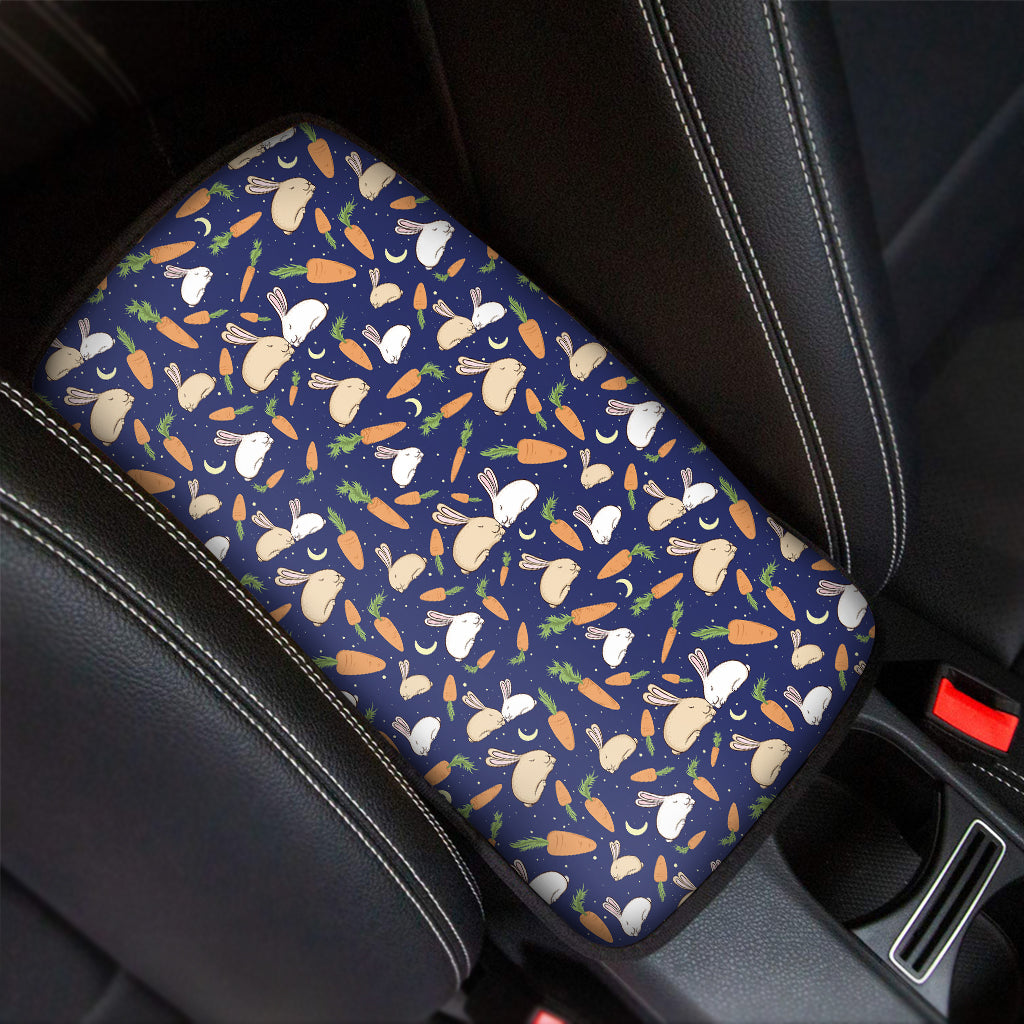 Carrot And Rabbit Pattern Print Car Center Console Cover