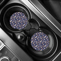 Carrot And Rabbit Pattern Print Car Coasters