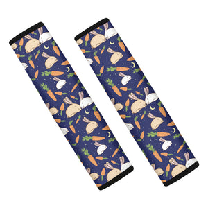 Carrot And Rabbit Pattern Print Car Seat Belt Covers