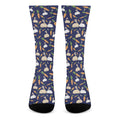 Carrot And Rabbit Pattern Print Crew Socks