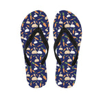 Carrot And Rabbit Pattern Print Flip Flops