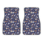 Carrot And Rabbit Pattern Print Front Car Floor Mats