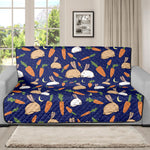 Carrot And Rabbit Pattern Print Futon Protector