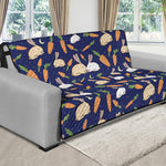 Carrot And Rabbit Pattern Print Futon Protector