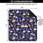 Carrot And Rabbit Pattern Print Futon Protector