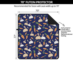 Carrot And Rabbit Pattern Print Futon Protector