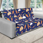 Carrot And Rabbit Pattern Print Futon Protector