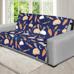 Carrot And Rabbit Pattern Print Futon Protector