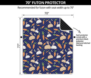 Carrot And Rabbit Pattern Print Futon Protector