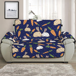 Carrot And Rabbit Pattern Print Half Sofa Protector