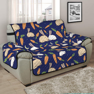 Carrot And Rabbit Pattern Print Half Sofa Protector