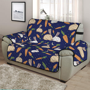 Carrot And Rabbit Pattern Print Half Sofa Protector