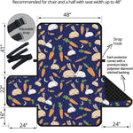 Carrot And Rabbit Pattern Print Half Sofa Protector