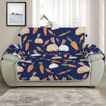 Carrot And Rabbit Pattern Print Half Sofa Protector