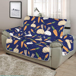 Carrot And Rabbit Pattern Print Half Sofa Protector