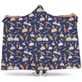 Carrot And Rabbit Pattern Print Hooded Blanket