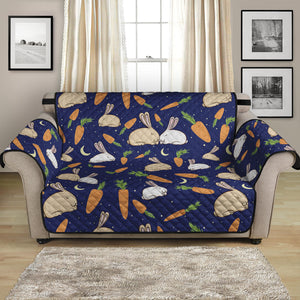 Carrot And Rabbit Pattern Print Loveseat Protector