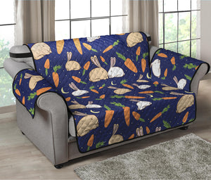 Carrot And Rabbit Pattern Print Loveseat Protector