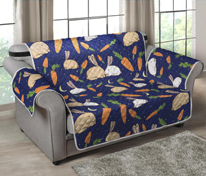 Carrot And Rabbit Pattern Print Loveseat Protector