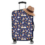 Carrot And Rabbit Pattern Print Luggage Cover