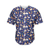 Carrot And Rabbit Pattern Print Men's Baseball Jersey