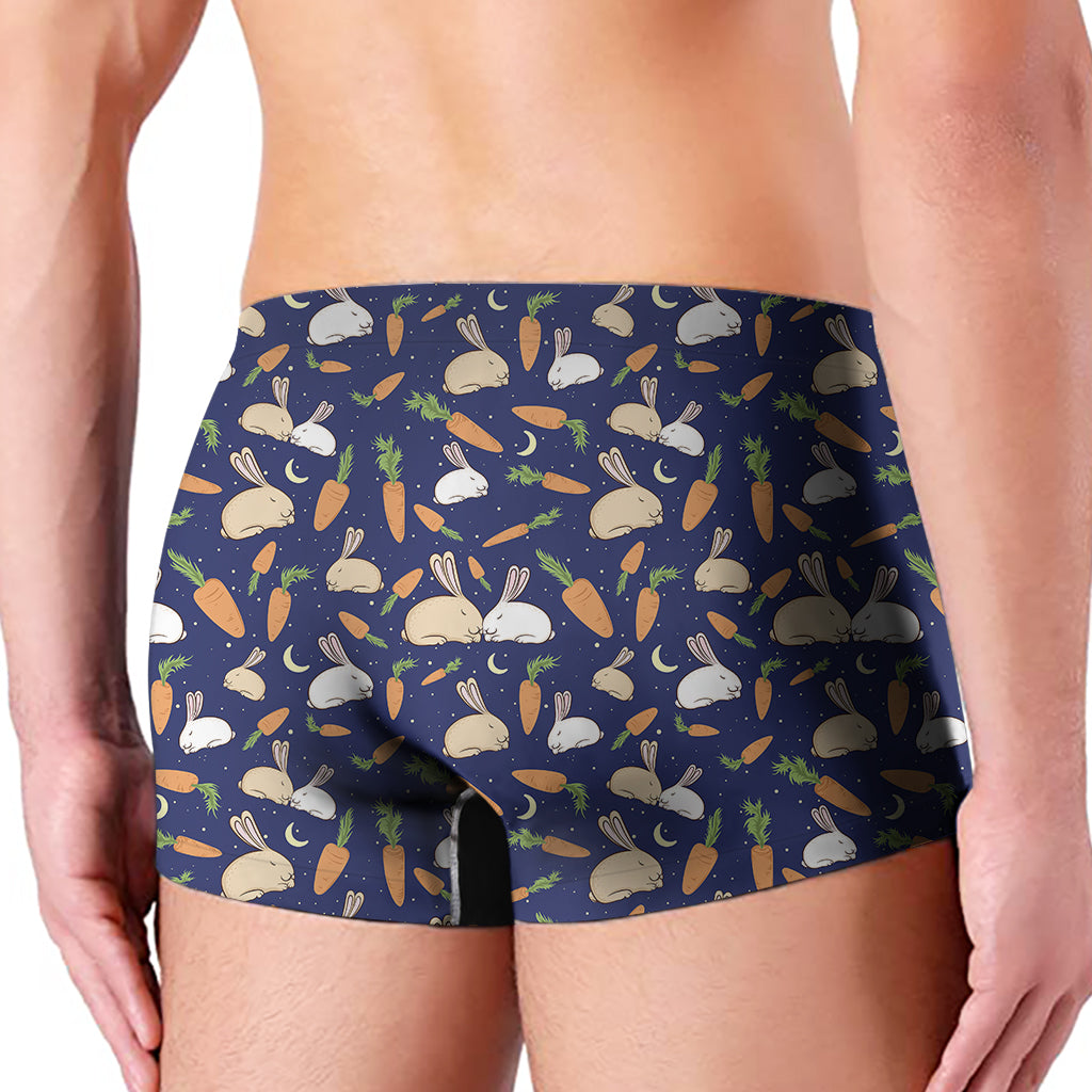 Carrot And Rabbit Pattern Print Men's Boxer Briefs