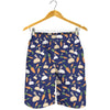 Carrot And Rabbit Pattern Print Men's Shorts