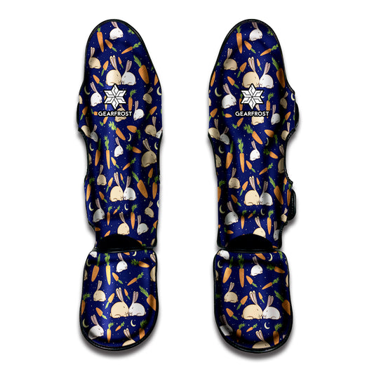 Carrot And Rabbit Pattern Print Muay Thai Shin Guard