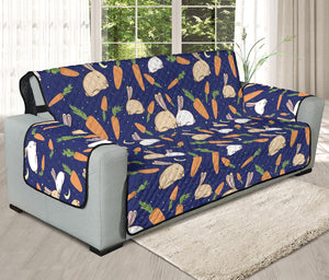 Carrot And Rabbit Pattern Print Oversized Sofa Protector