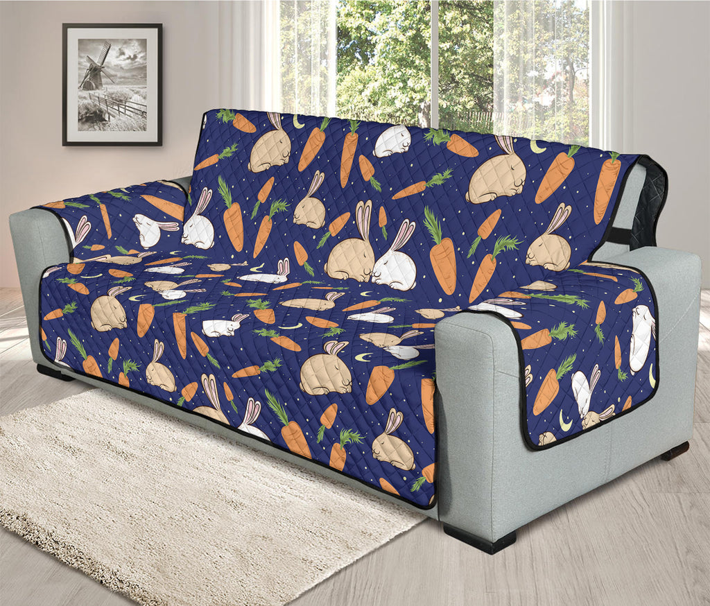 Carrot And Rabbit Pattern Print Oversized Sofa Protector