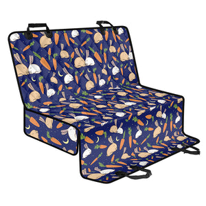 Carrot And Rabbit Pattern Print Pet Car Back Seat Cover