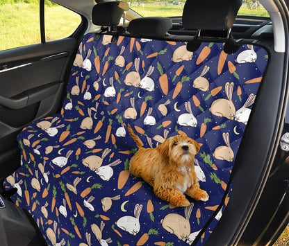 Carrot And Rabbit Pattern Print Pet Car Back Seat Cover