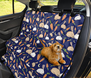 Carrot And Rabbit Pattern Print Pet Car Back Seat Cover