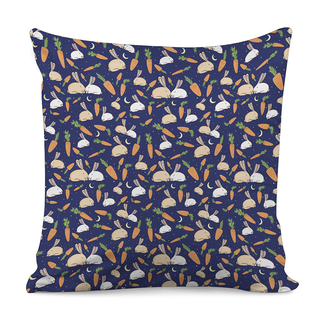 Carrot And Rabbit Pattern Print Pillow Cover
