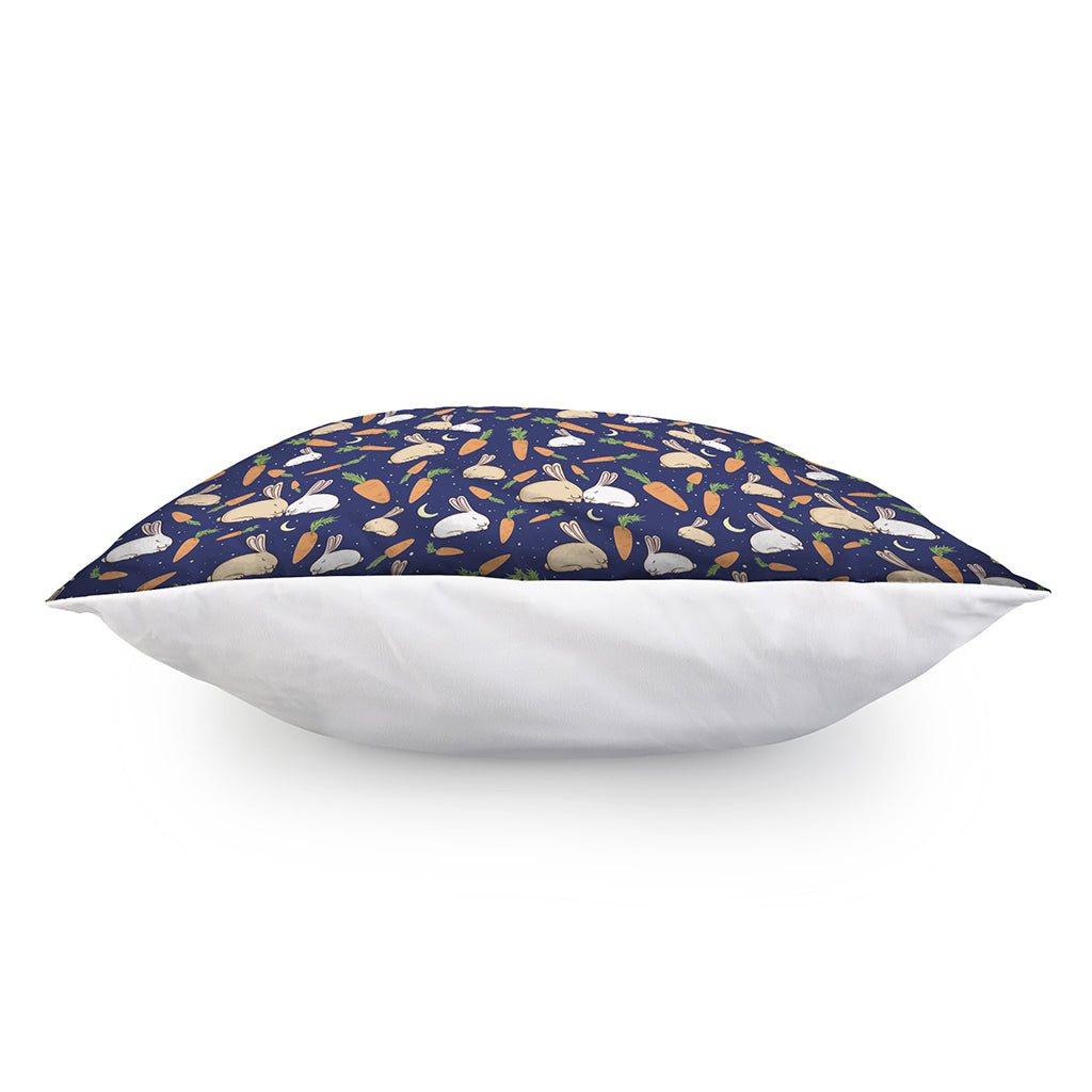 Carrot And Rabbit Pattern Print Pillow Cover
