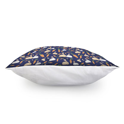 Carrot And Rabbit Pattern Print Pillow Cover