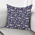Carrot And Rabbit Pattern Print Pillow Cover
