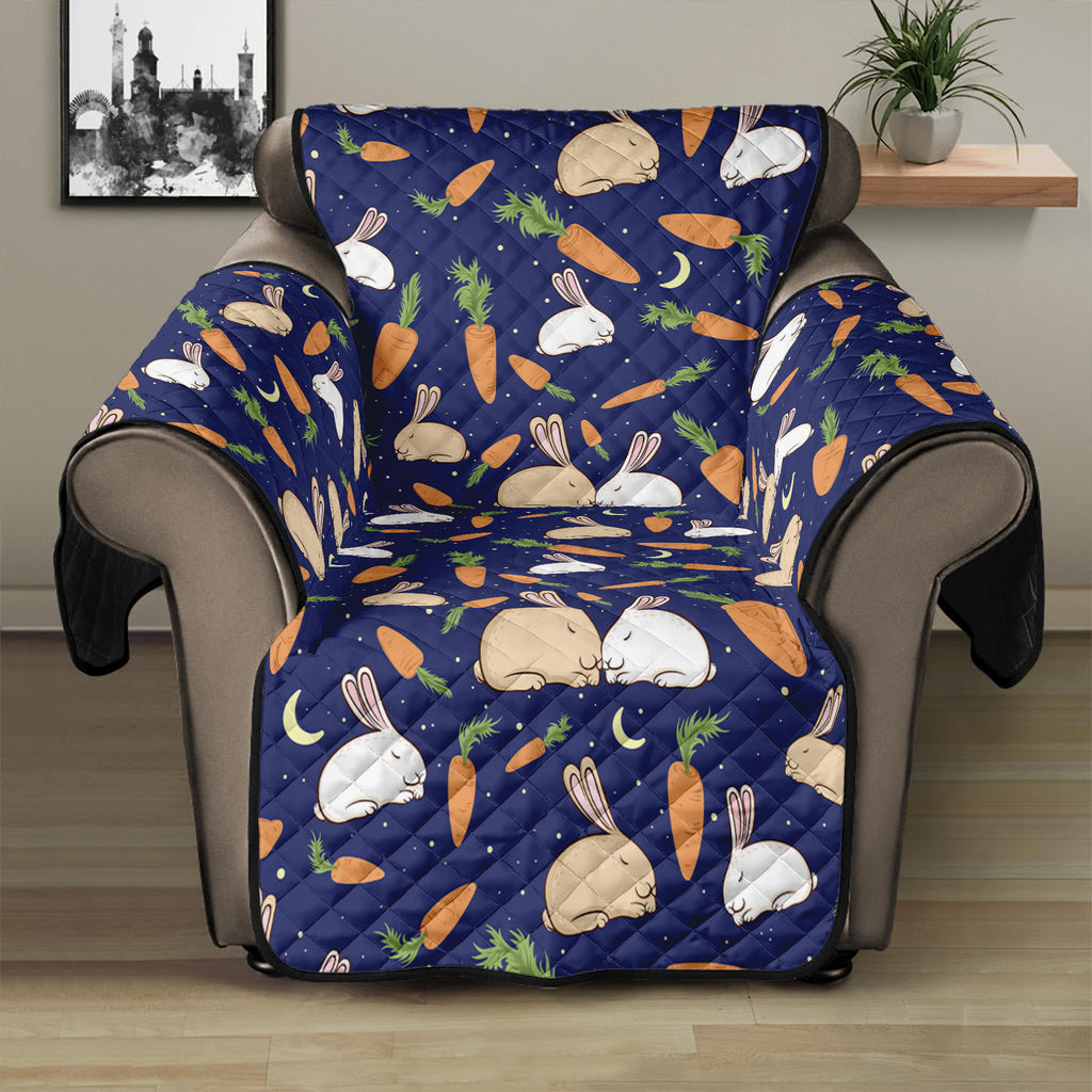 Carrot And Rabbit Pattern Print Recliner Protector