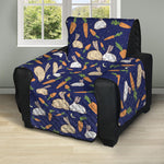 Carrot And Rabbit Pattern Print Recliner Protector